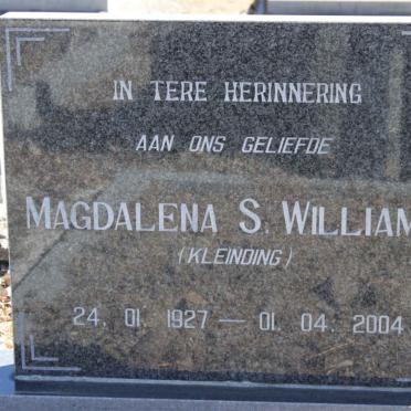 WILLIAMS Magdalena S. 1927-2004
