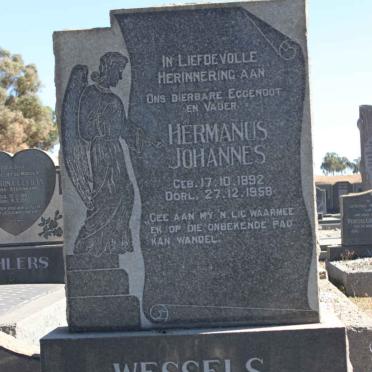WESSELS Hermanus Johannes 1892-1958