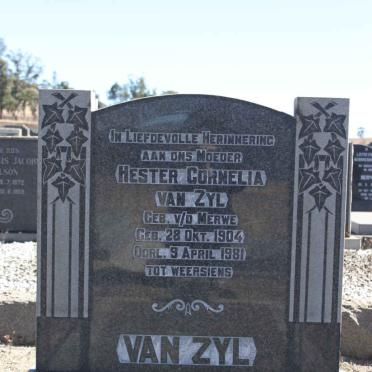ZYL Hester Cornelia, van nee V.D. MERWE 1904-1981