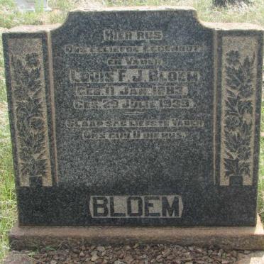 BLOEM Louis F.J. 1883-1933