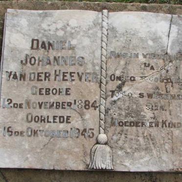HEEVER Daniel Johannes, van der 1884-1945
