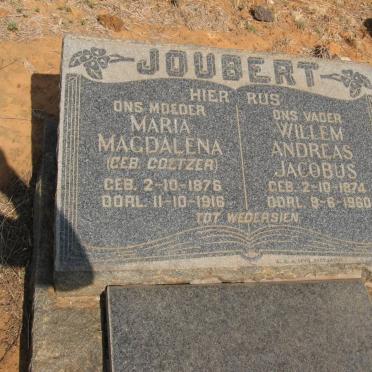 JOUBERT Willem Andreas Jacobus 1874-1960 &amp; Maria Magdalena COETZER 1876-1916