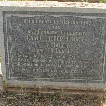 JAGER Carel Pieter Fourie, de -1956