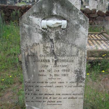 JORDAAN Johanna F. nee COETZER 1862-1917