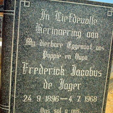 JAGER Frederick Jacobus, de 1896-1968 &amp; Elsie Magritha Johanna 1904-1972