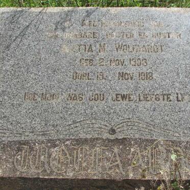 WOLFAARDT ?tta M. 1903-1918