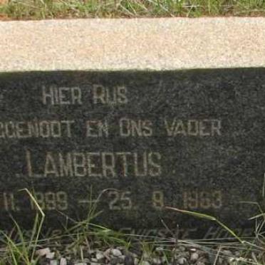 LINDE Lambertus, van der 1899-1963