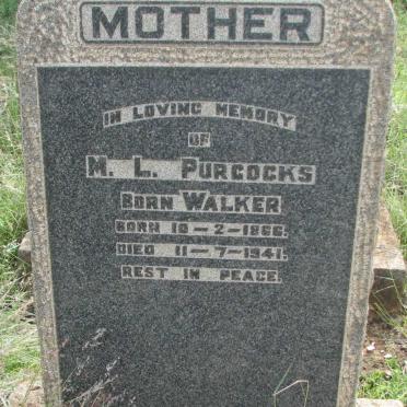 PURCOCKS M.L. nee WALKER 1866-1941