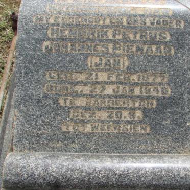 PIENAAR Hendrik Petrus Johannes 1877-1940