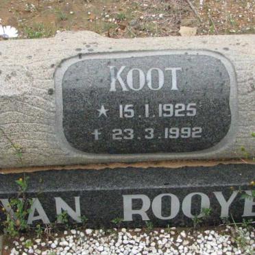 ROOYEN Koot, van 1925-1992