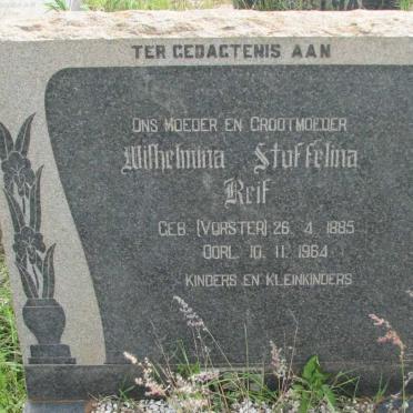REIF Wilhelmina Stoffelina nee VORSTER 1885-1964