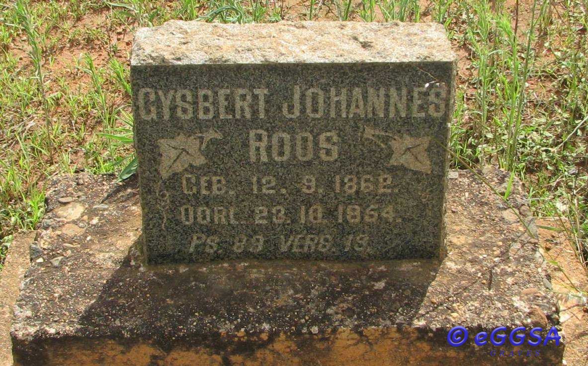 ROOS Gysbert Johannes 1862-1954