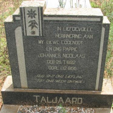 TALJAARD Johannes Nicolaas 1892-1956