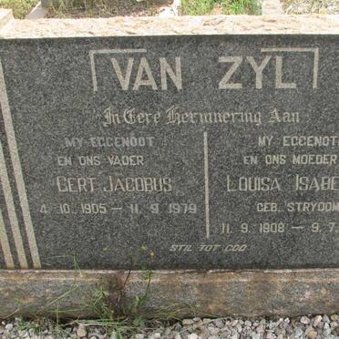 ZYL Gert Jacobus, van 1905-1979 &amp; Louisa Isabella STRYDOM 1908-1966