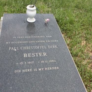 BESTER Paul Christoffel Dirk 1917-1982