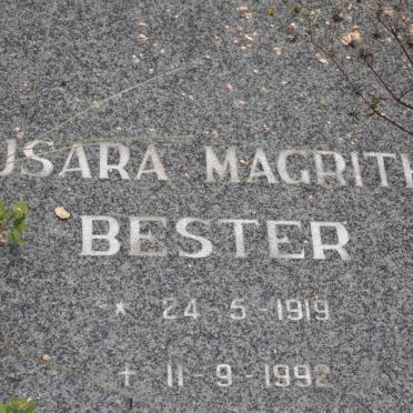 BESTER Susara Magritha 1919-1992