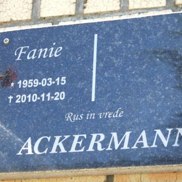 ACKERMANN Fanie 1959-2010