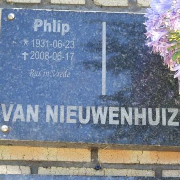 NIEUWENHUIZEN Phlip, van 1931-2008