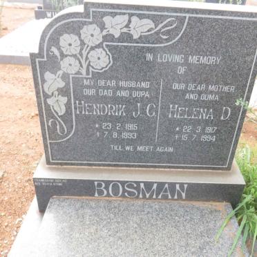 BOSMAN Hendrik J.C. 1915-1993 &amp; Helena D. 1917-1994