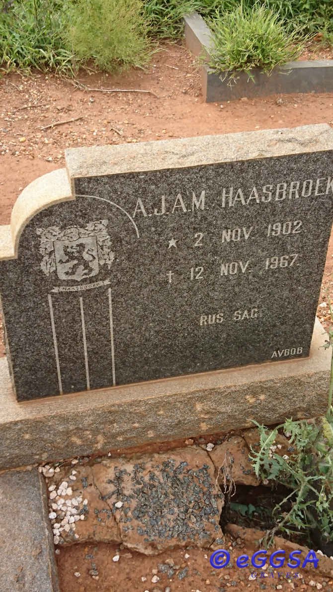 HAASBROEK A.J.A.M. 1902-1967