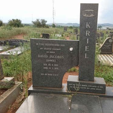 KRIEL David Jacobus 1892-1970