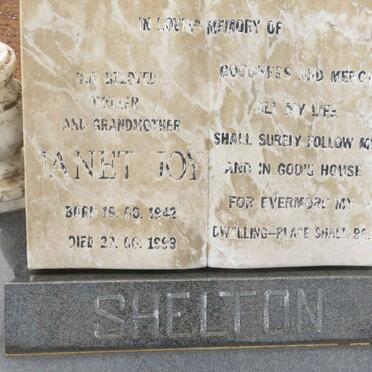 SHELTON Janet Joy 1942-1999