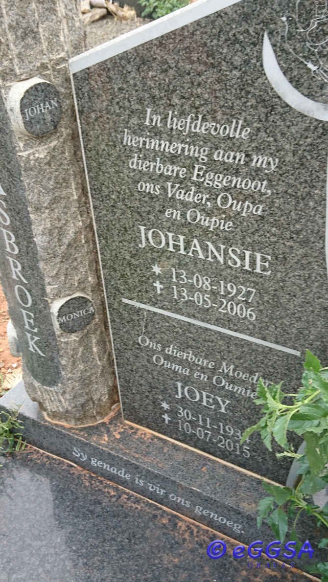 ? Johansie 1927-2006 &amp; Joey 193?4-2015