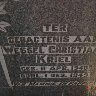 KRIEL Wessel Christiaan 1948-1949