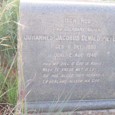 PIETERSE Johannes Jacobus Dewald 1860-1946