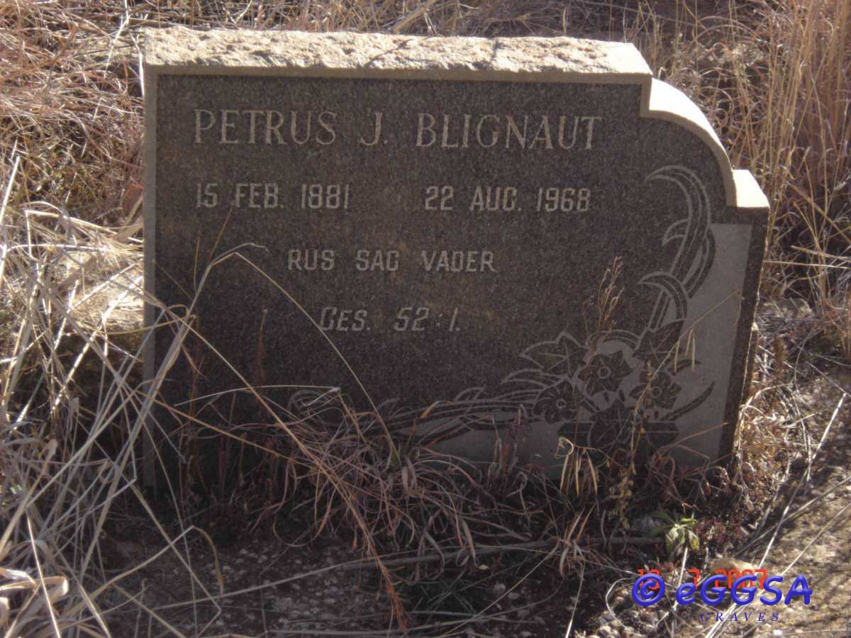 BLIGNAUT Petrus J. 1881-1968