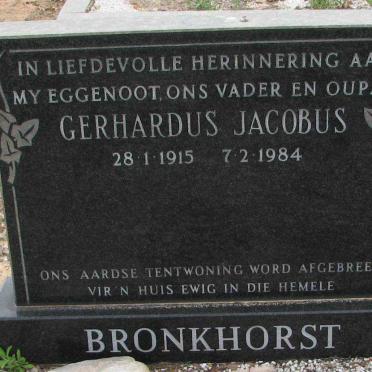 BRONKHORST Gerhardus Jacobus 1915-1984