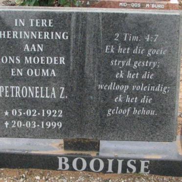 BOOIJSE Petronella Z. 1922-1999