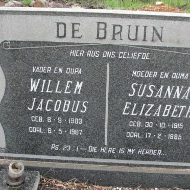 BRUIN Willem Jacobus, de 1903-1987 &amp; Susanna Elizabeth 1915-1985