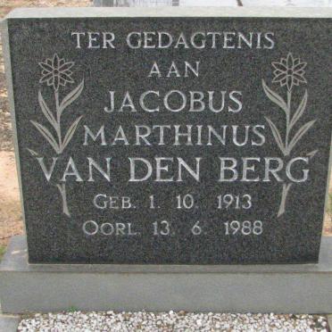 BERG Jacobus Marthinus, van den 1913-1988