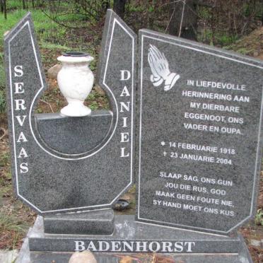 BADENHORST Servaas Daniel 1918-2004