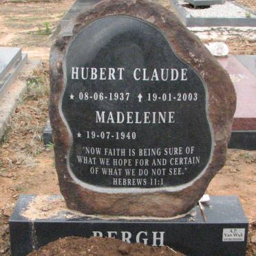 BERGH Hubert Claude 1937-2003 &amp; Madeleine 1940-