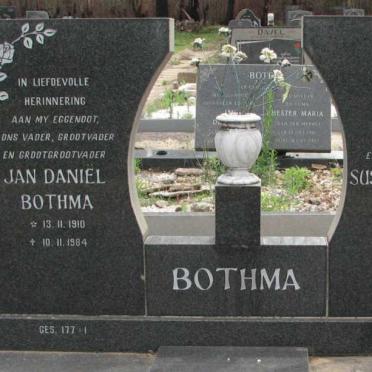 BOTHMA Jan Daniel 1910-1984 &amp; Susanna Katriena 1921-1996