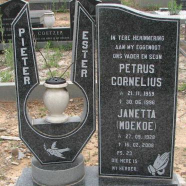 BRONKHORST Petrus Cornelius 1959-1996 :: BRONKHORST Janetta 1928-2008