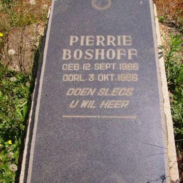 BOSHOFF Pierrie 1986-1986