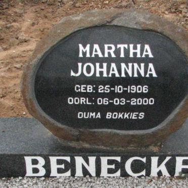 BENECKE Martha Johanna 1906-2000