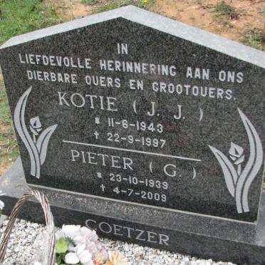 COETZER G. 1939-2009 &amp; J.J. 1943-1997