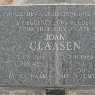 CLAASEN Joan 1934-1988