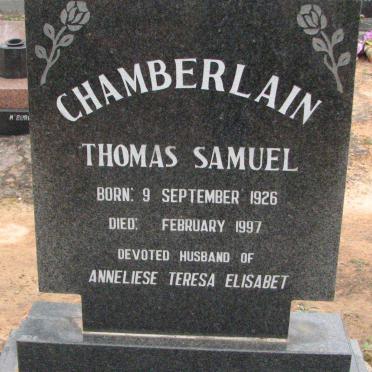 CHAMBERLAIN Thomas Samuel 1926-1997
