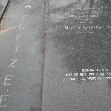 COETZEE Tobias Johannes 1935-2009 &amp; Catharina 1942- :: COETZEE Pieter Hendrik