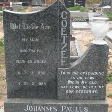 COETZEE Johannes Paulus 1952-1989