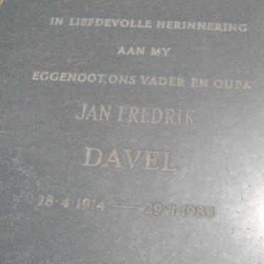 DAVEL Jan Fredrik 1914-1983 &amp; Dirkie Elizabeth 1919-1984 
