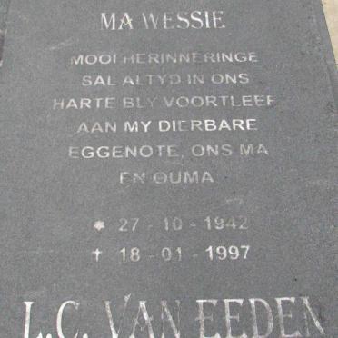 EEDEN L.C., van 1942-1997