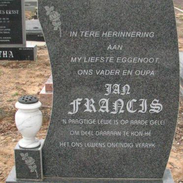 FRANCIS Jan 19??-1998