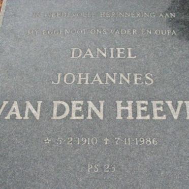 HEEVER Daniel Johannes, van den 1910-1986
