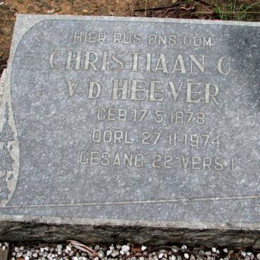 HEEVER Christiaan C., v.d. 1878-1974